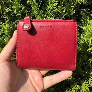 Vintage red coach wallet